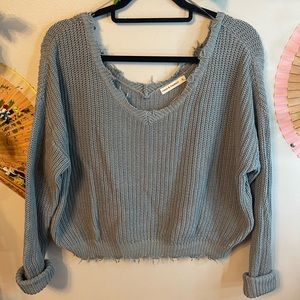 Blue Knitted Sweater